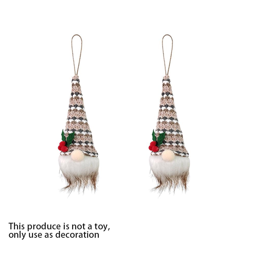 Christmas Tree Ornaments with Lights, 2/5pcs Glowing Plush Gnomes Santa Elf Xmas Hanging Decorations Christmas Hanging Pendant