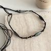 Bohemian Retro Wooden Bead Hand-Woven Belt & Hair Accessory Combo