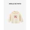 French Arielle De Pinto Girls' Base Layer Shirt, New Winter Style Versatile Girls' Bow-Knot Fleece Top