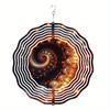 10 Inch Metal Wind Spinner Outdoor Garden Decor with 360 Swivel Hook Warm Orange Yellow Spiral Design for Balcony Patio Lawn All Season Gift