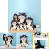 Cute Grey Short Plush Lucife Cat Doll Stuffed Animal Toy For Teenagers 30/45/60/80cm