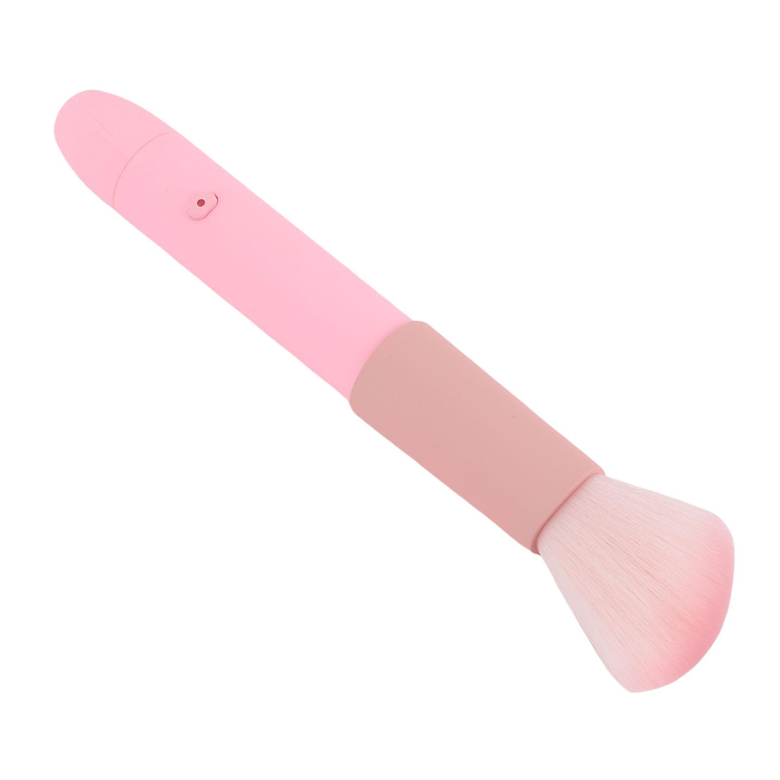 

Электрическая кисть для макияжа 10 режимов вибрации Беспроводная кисть для тональной основы для растушевки, контуринга, хайлайтера Розовая