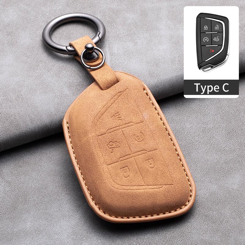 New Sheepskin Car Remote Key Cover Case Shell For Cadillac ATS-L XTS XT5 CTS CT6 ATS 28T SRX Escalade 2015 Styling Accessories