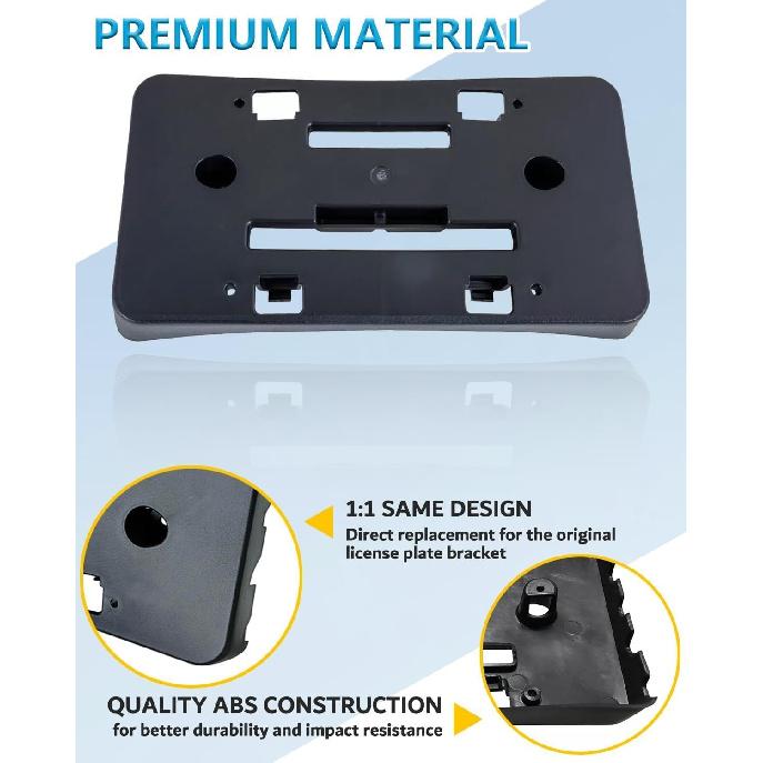 FASTCHE Front License Plate Frame Compatible with Chevy Malibu 2019 2020 2021 2022 2023 2024 2025 Front Bumper License Plate Holder Mounting Bracket