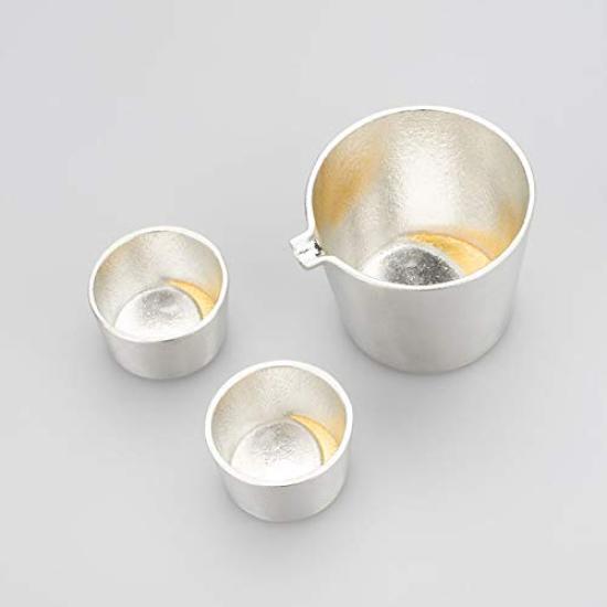 with Nousaku Japanese Moon Sake Utensil Gold Leaf Set Genuine Tin NOUSAKU [Wrapping paper] 100%