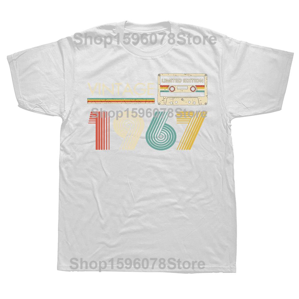 Gåvor till 59-åringar Vintage 1967 Limited Edition T-shirts Herr Dam Mode Casual T-shirt 100% Bomull Lös Överdimensionerad T-shirt