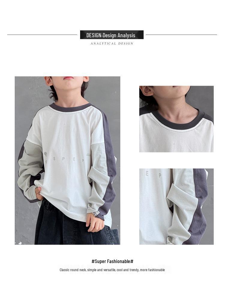 Wszechstronna dziecięca koszulka z długim rękawem i nadrukiem na wiosnę i jesień