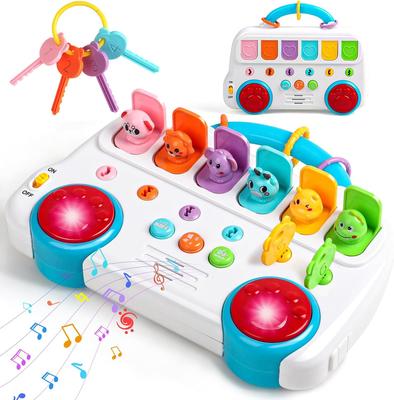 Montessori Toy from 1 Year Children's Toy from 1 Year MusicLight & Sound Key Animal Motor Skills Toy Music Toy Gifts Game from 1 2 Years Girls Boys