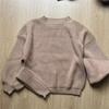 Johnature Verdickter Herbst Damen Pullover Herbst Winter Lässig Einfach Einfarbige Puffärmel Pullover