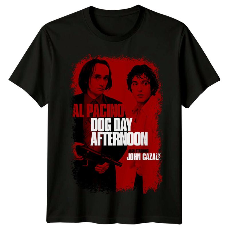 Hundstag Nachmittag (1975) Unisex T-Shirt im Stil eines Filmplakats Retro 70er Jahre Tee