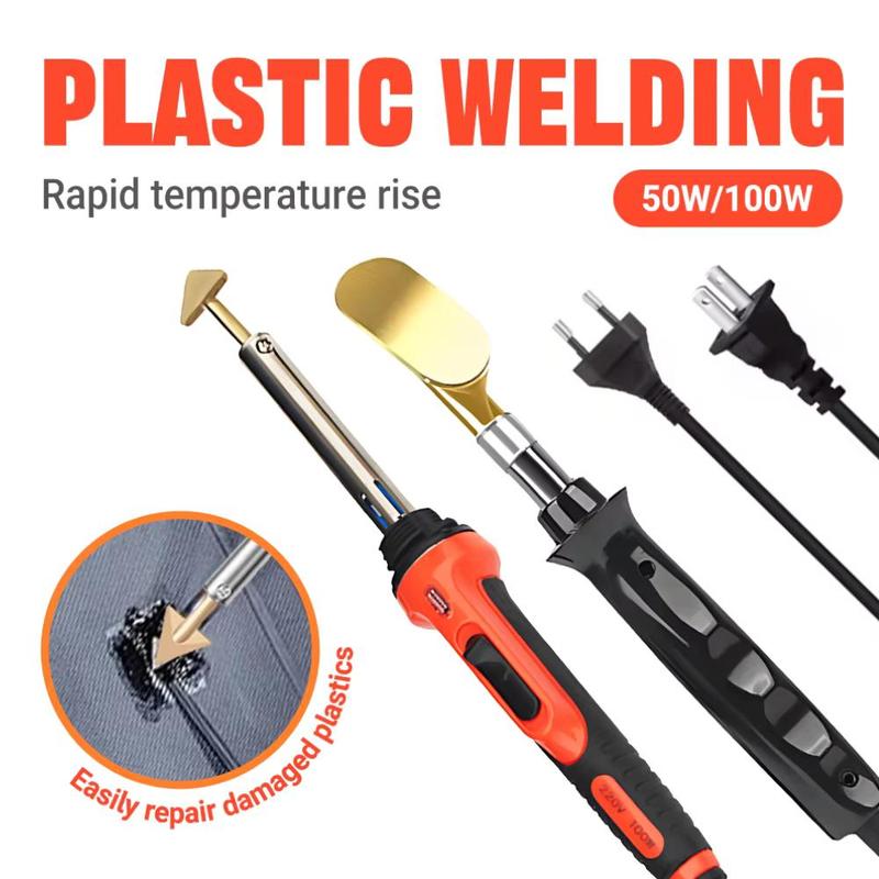 Pro Plastic Repair Soldering Iron 220V/110V for Car Bumper & Damaged Plastic Temperature Adjustable Include PP/PE/ABS/PVC Solder