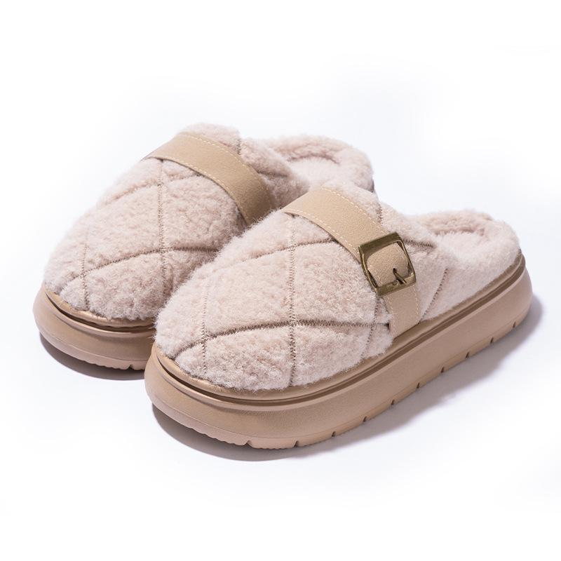 Damen Herbst- & Winter Plüsch Baumwollpantoffeln: Warme, rutschfeste, Indoor/Outdoor Postpartale Schuhe für Paare