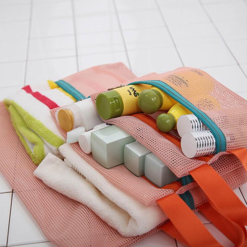 4-Piece Mesh Storage and Organizer Bag Set for Travel and Home