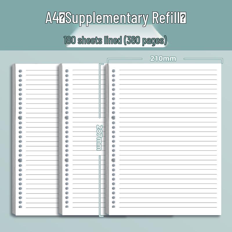 Comfort Grip Thick Ring Binder Notebook, B5/A4 Loose-Leaf Refill, Ideal for Junior High Students