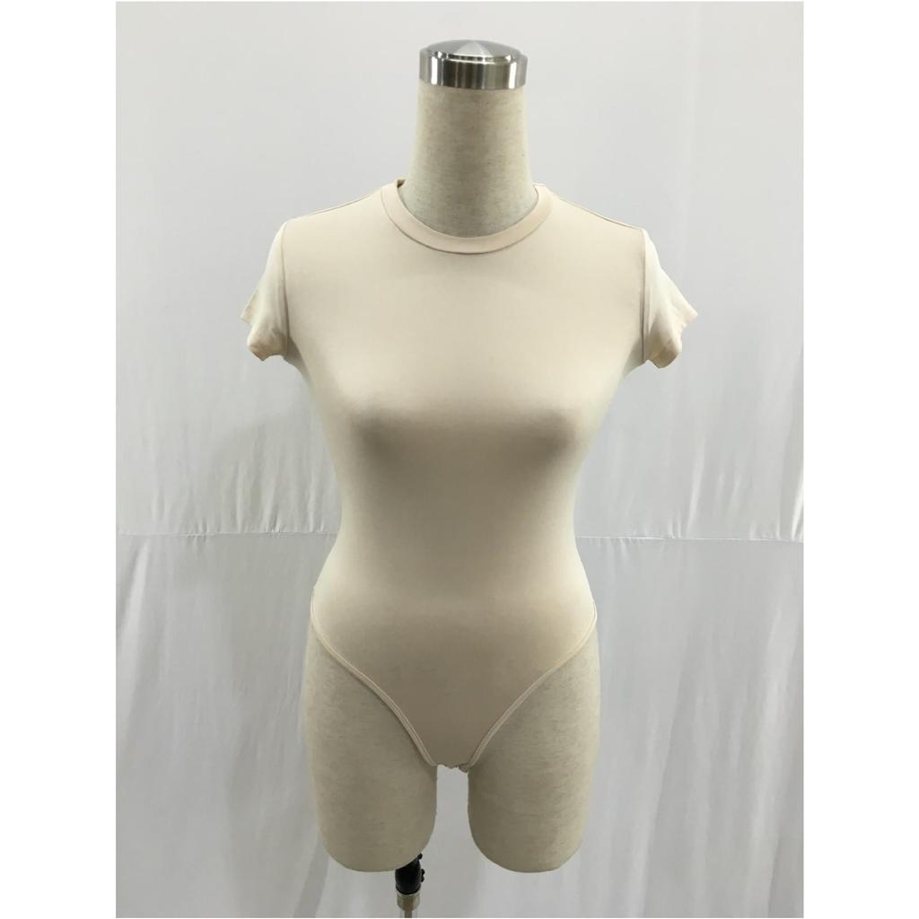 European Hot Selling Short Sleeve Round Neck Base Layer Jumpsuit Bodysuit FK1488