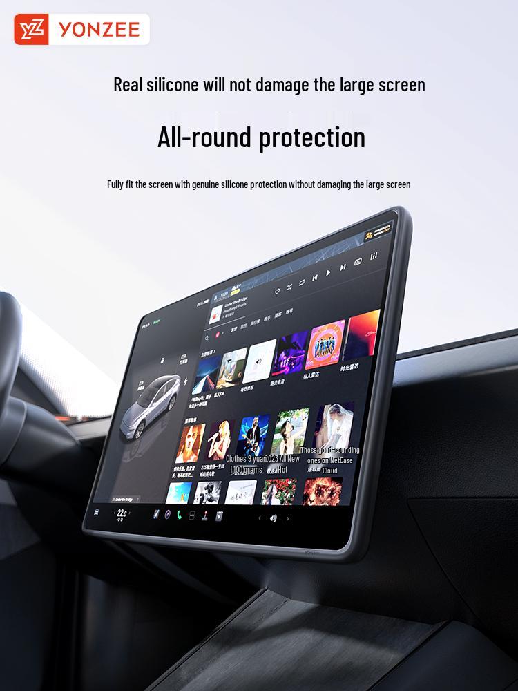 Tesla Model 3/Y/YL Screen Protector Silicone Frame Accessory