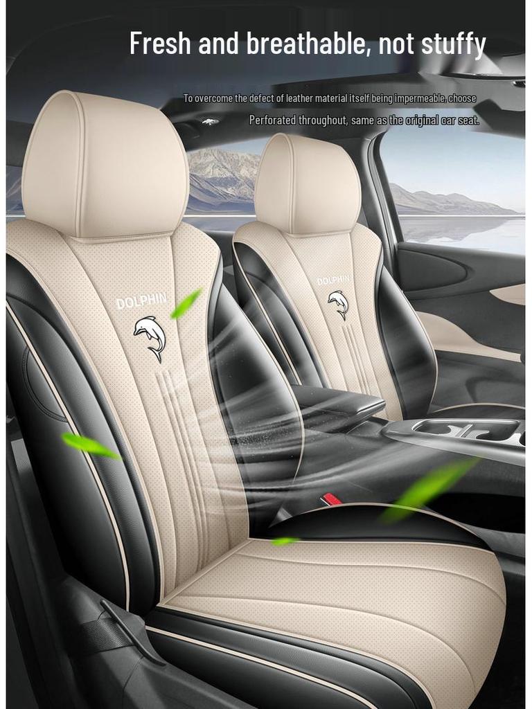 25 BYD Dolphin Leather Seat Covers, All-Season, Breathable, Full Coverage for Intelligent Driving Version