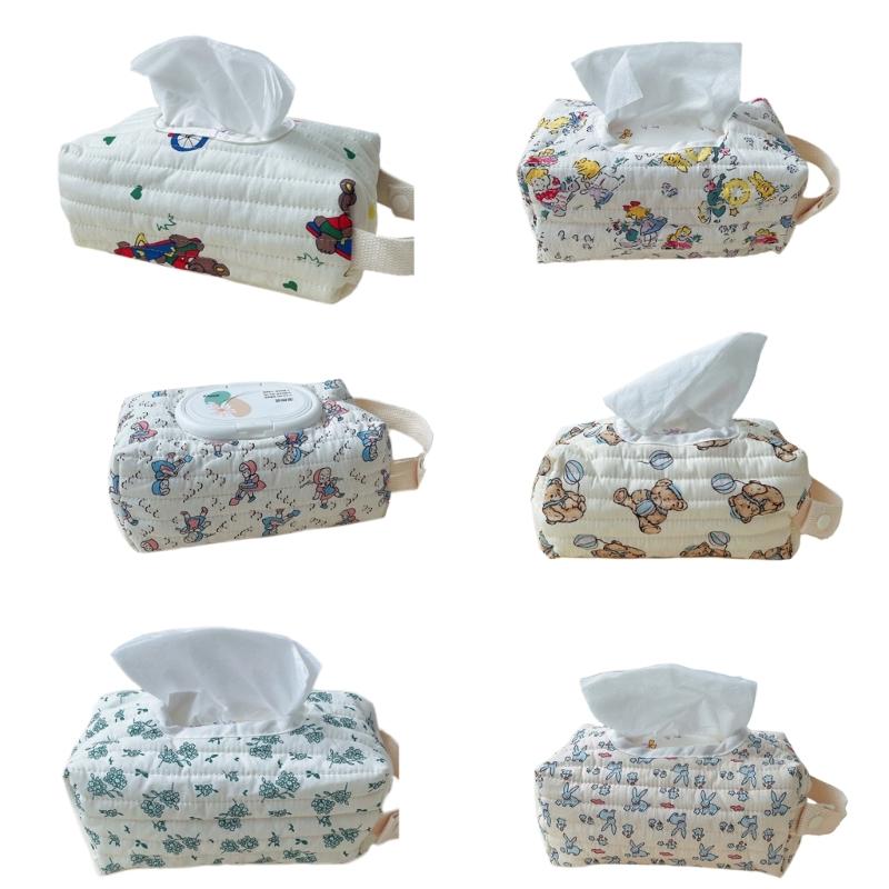 Wipes Case Quilted Baby Wipes Dispenser Dustproof Wipe Holder Printed Pattern Wipes Box Baby Wipe Case Keep Wipe Wet