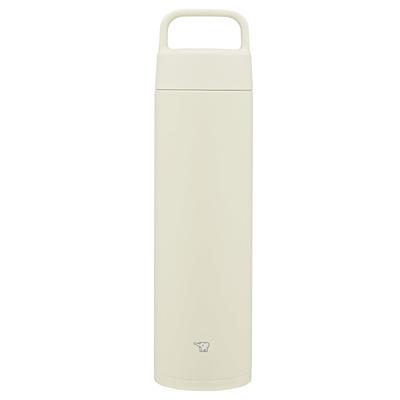 Zojirushi Stainless Steel Water Easy To Dishwasher Seamless Bottle, 650ml, Carry, Handle, Safe, Spout, Ecru, SM-RS65-WZ