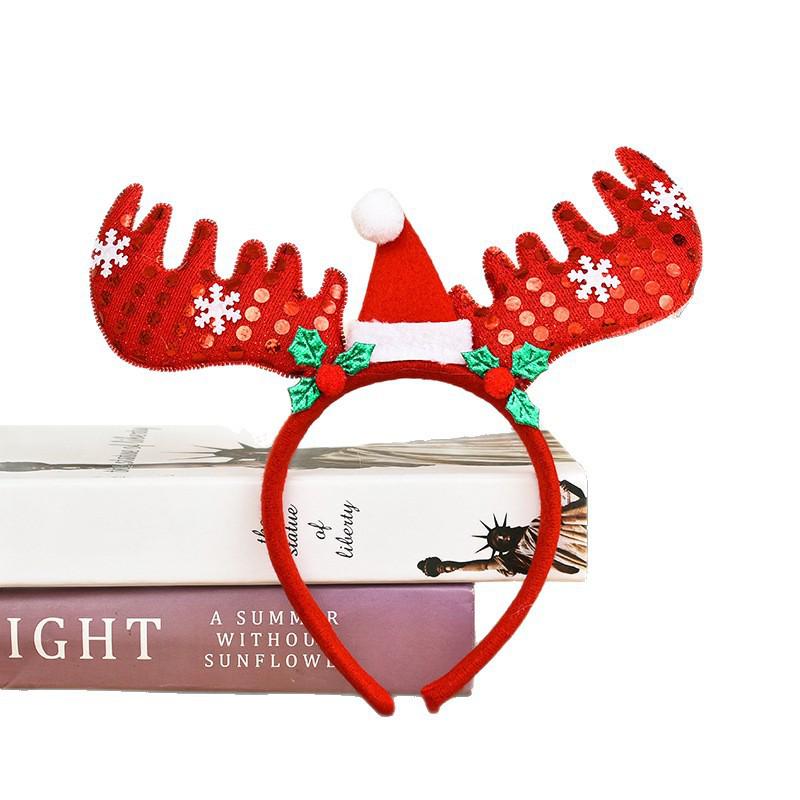 Christmas Antler Headband & Hair Clip for Kids & Adults