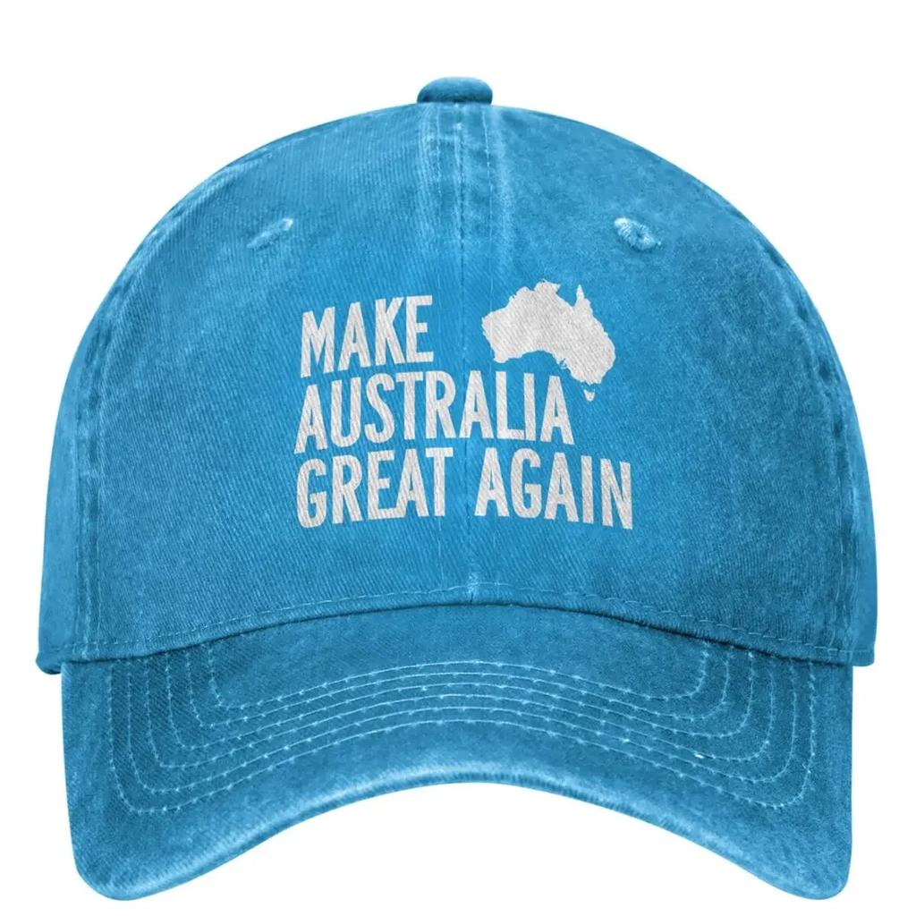 Make Australia Great Again Baseball Cap MAGA Hunting Camping Adjustable Hip Hop Dad Men Women Vintage Sun Visors Snapback Cap
