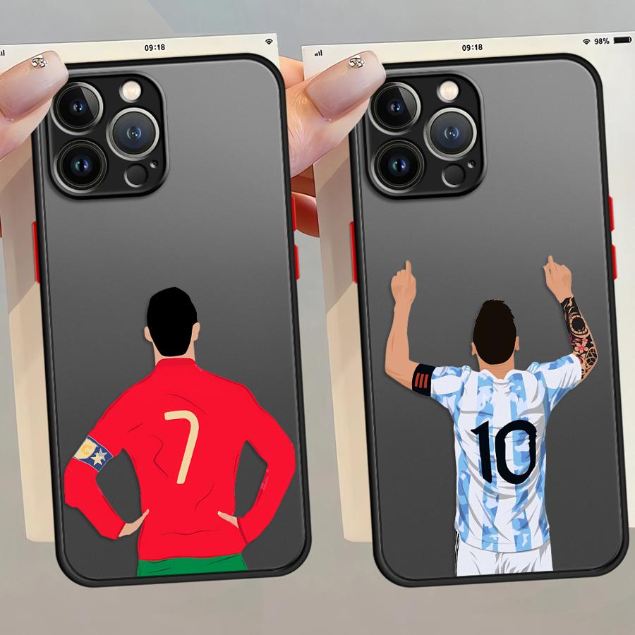 FootBall Number 7 10 Funda Back Phone Cover Case for iPhone 17 Pro Max 12 16 Plus Air 11 15 7 8 SE XS XR 14 13 Mini