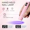 USB Rechargeable Mini Handheld Nail Drying Lamp LCD Display Home Use Nail Polish Quick-Dry Lamp