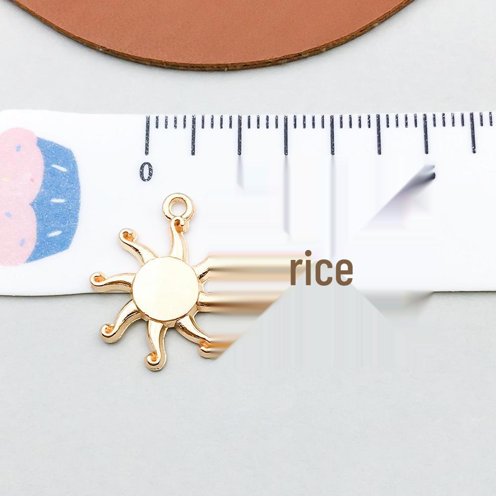 100-Piece Five-Color Alloy Sun, Moon, and Star Pendant Charms for DIY Jewelry