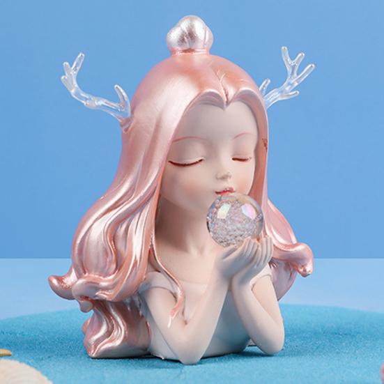 Mermaid Sculpture Anti-rust Delicate 6 Styles Fashionable Multi-purpose Figurine for Students