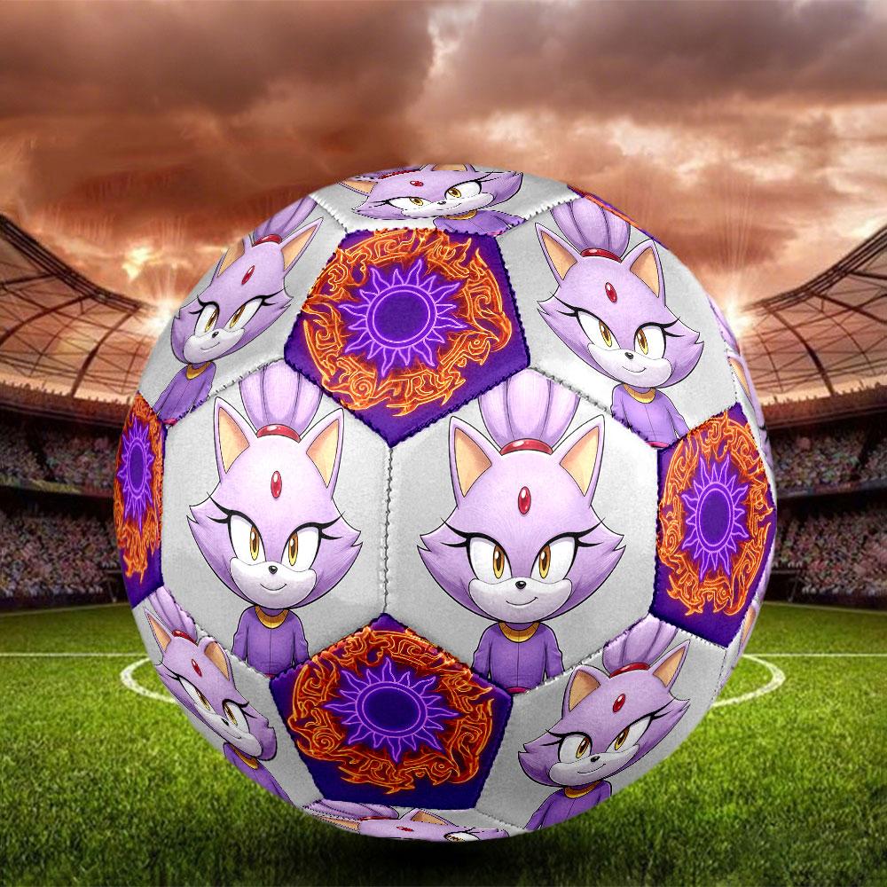 1pc Sonic the Hedgehog Soccer Ball Size 5 Indoor Soccer Ball Fashion Colorful Backyard Game - Great For Sports Fans Gift HE57