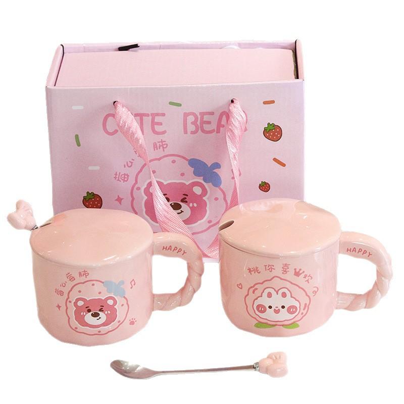 Pink Cup Practical Small Gifts for Customers Store Opening Gifts for Ceramic Mug Souvenir Gift Box