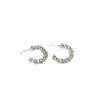 Personality Versatile Irregular C-Type Stud Earrings Femininity Shiny Niche Design Earrings Fashion High-End Ears