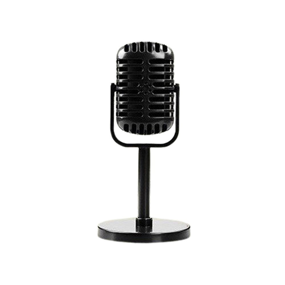 Miniature Simulation Microphone Plastic Dynamic Vocal Microphone Home Decoration
