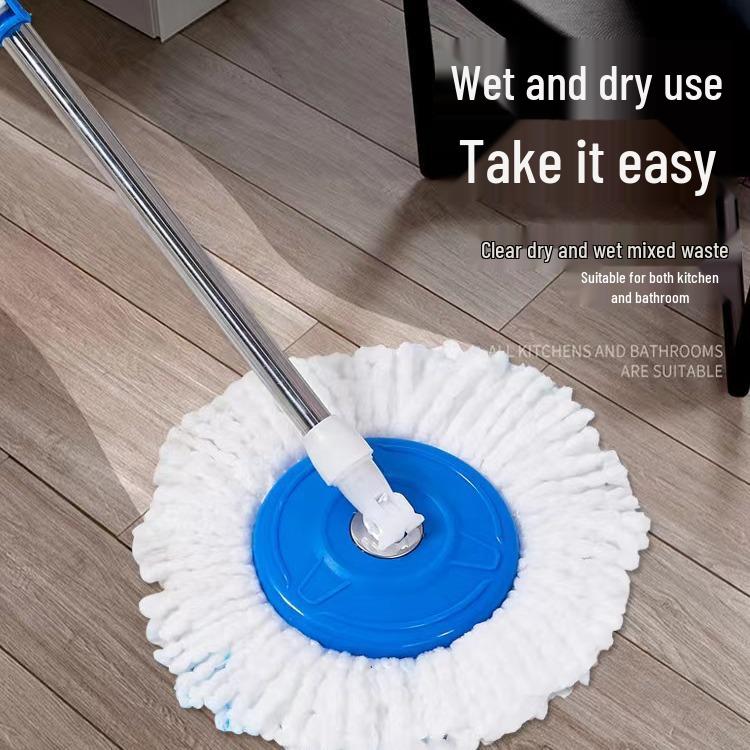 Dual-Drive Rotating Mop & Bucket Set - Hands-Free, Wet/Dry Use