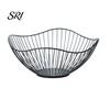 Heavy-duty Fruit Holder Metal Wire Basket Decorative Stand for Kitchen Countertop Home Storage Organizer Decor Single Tier Iron Serving Bowl