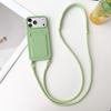 Crossbody Detachable Lanyard Shoulder Strap Cards Solt Phone Case for iPhone 17 Pro Max 16 Plus 15 14 13 12 Soft Silicone Cover