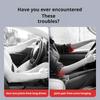 SEAMETAL Universal Car Door Armrest Pad Adjustable Height Relieve Arm Fatigue PU Leather Surface Easy Installation Car Armrest