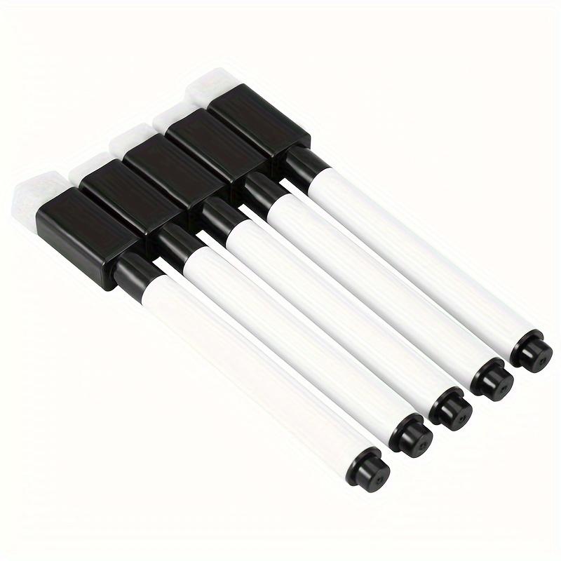 5/10pcs Erasable Whiteboard Marker Pens with Built-In Eraser - Non-Toxic Suitable for Whiteboard, Panels, Plastic Boards.