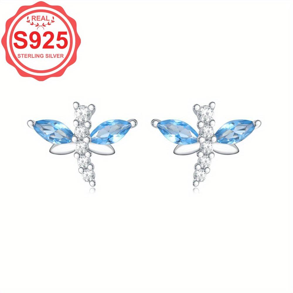 

Серьги Blue Dragonfly Гипоаллергенные минималистичные модные серьги для женщин
