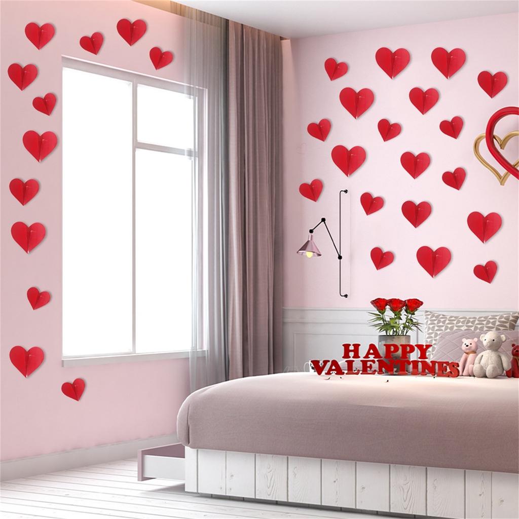 Stickers Shopping Mall Window Stickers Valentine's Day Room Stickers Wall Stickers Set Decoration