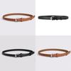 Elegant Ladies Faux Leather Belt For Commuting And Casual Outfits With Geometric Details