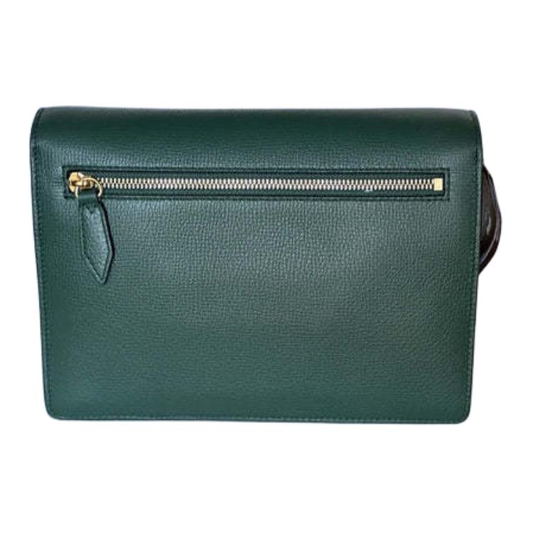 Burberry Check Print Flap Closure Small Calfskin Crossbody Shoulder Bag Women bags Green 80801611