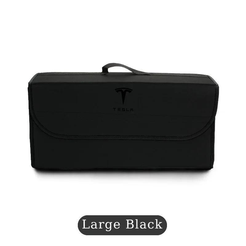 Car Sticker 2025 New Tesla Car Trunk Organizer Bag Foldable Stowing Tidying Storage Box Accessories For Tesla Model 3 S X Y Road