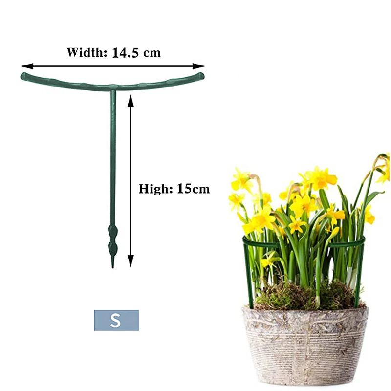 Garden Plant Support Cage Plie Flower Stand Holder Plastic Semicircle Green  House Orchard Fixing Rod  Gardening Bonsai Tool