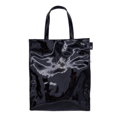 A4 Tote Bag Vertical Type Front Synthetic Leather 1057 01 [Rootote] LT.Arquatre.Classic-B Women's Enamel-Black