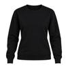 Sweat Femme Noir Col Rond en Coton – Molleton Gratté 290 g/m² - Noir