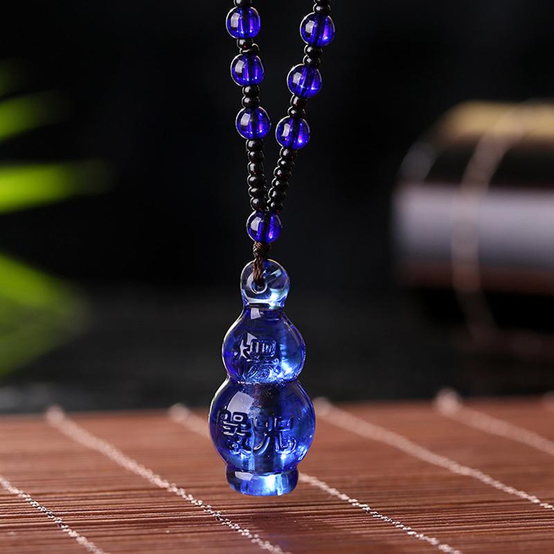 

[HF]New 1Pc Retro Glass Pendant Necklace For Men And Women Gourd Pendant Sweater Chain Mother s Day Gift