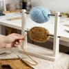 Double Layer Yarn Spinner Holder Solid Wood Spindle Winder Multi-purpose Wool Storage Rack  Crochet