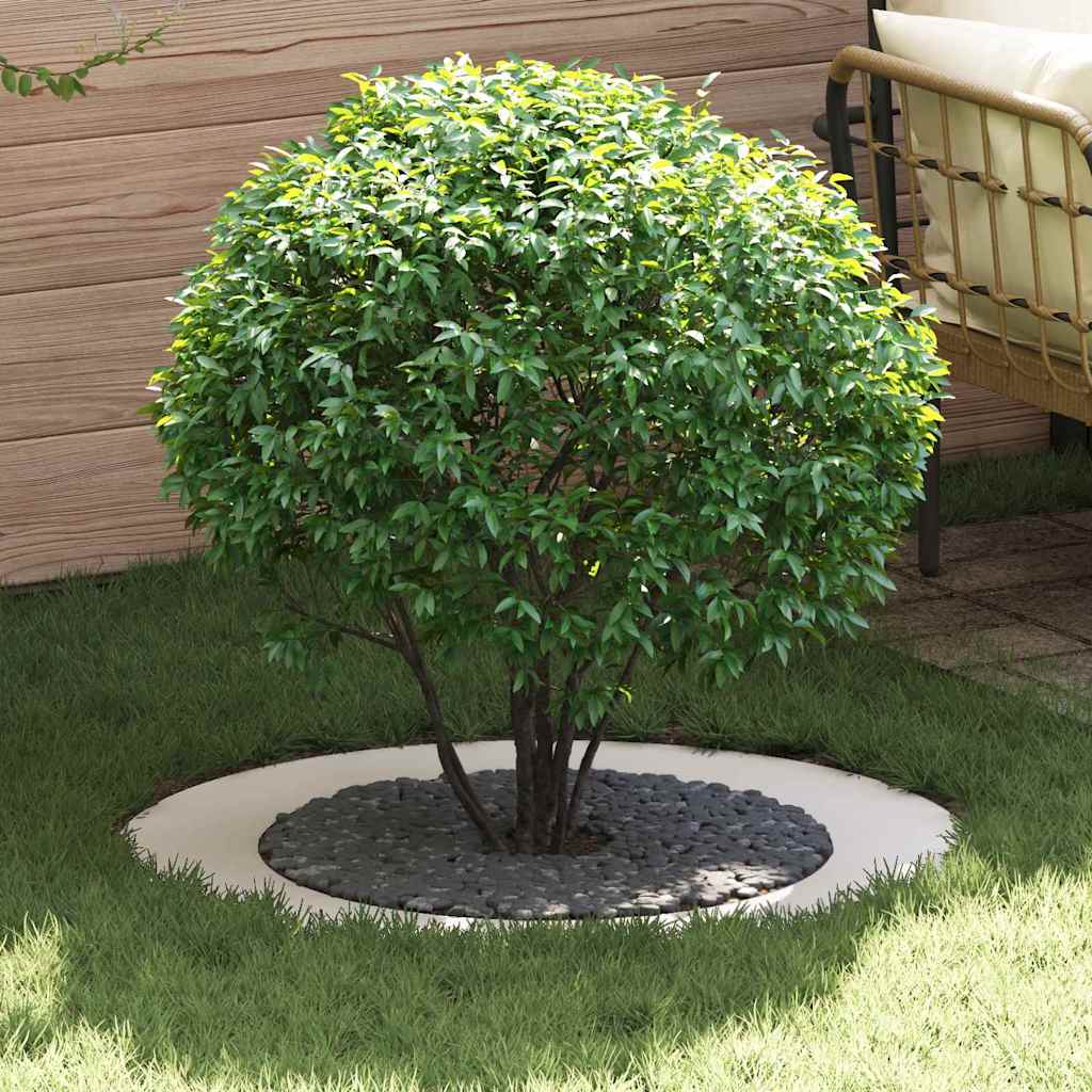 Tree Ring Suitable for Flat Tree Trunk White Ø60 90 Cm Steel