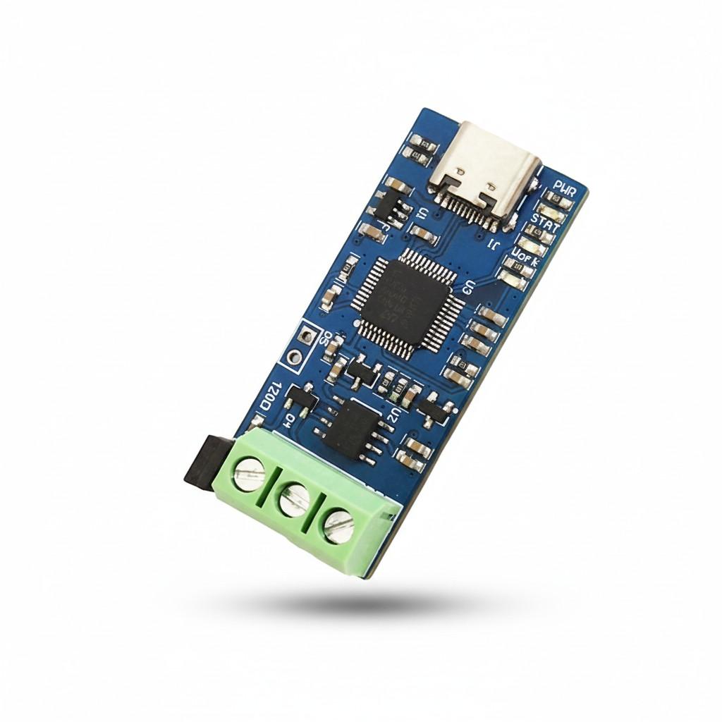 

Модуль USB до CAN Підтримує CAN FD CAN Аналізатор шини Версія V2.0 10*10*2 білий